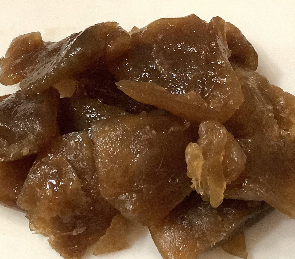 Lemon preserved Chinese style. Sweet, moist and soft. Try some in your favorite hot lemon tea to add some sweetness.  Ingredients: lemon, sugar, salt, .01% sodium benzoate. Product of Hawaii